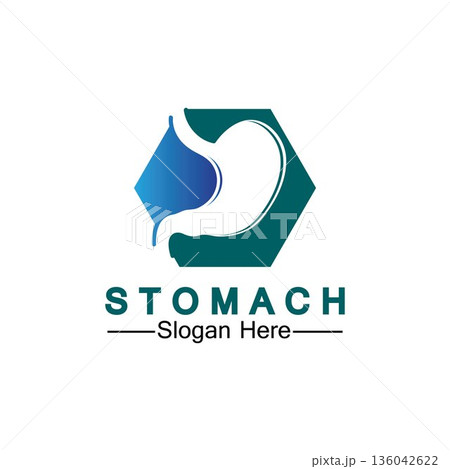 Stomach Health Logo vector illustration design - creative Gastroenterology Healthy Logo element icon, Stomach healthcare icon vector template 136042622