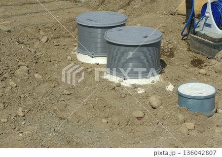 合併浄化槽設置工事の様子 合併浄化槽設置工事の様子 136042807