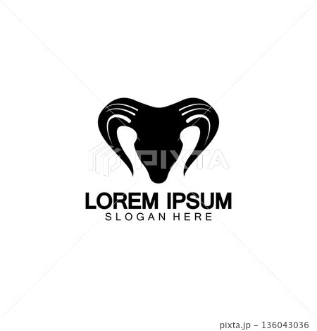 Goat Logo Template vector icon 136043036