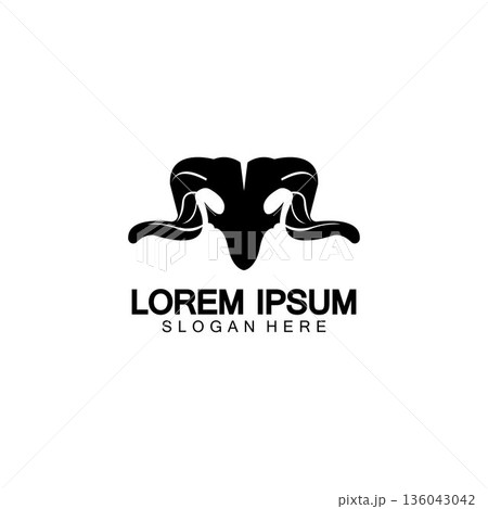 Goat Logo Template vector icon Goat Logo Template vector icon 136043042