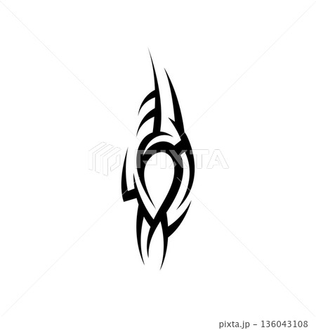 tribal pattern tattoo vector art design,tattoo tribal abstract sleeve, sketch art design isolated on white background,Simple logo. 136043108