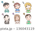疑問に思っている人物のイラスト_1 136043119
