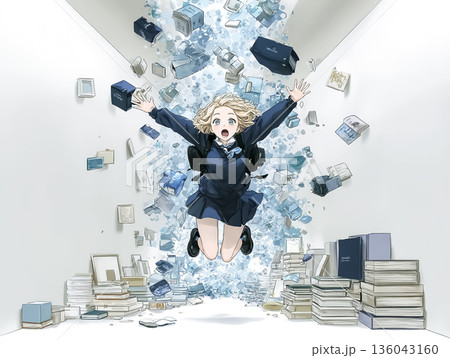 妖精シリーズ：重力を操る妖精｜魔法で部屋が宙に舞うコミカルファンタジー 136043160