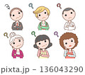 疑問に思っている人物のイラスト_3 136043290