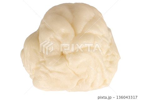 stuffed steamed bun isolated on white background stuffed steamed bun isolated on white background 136043317