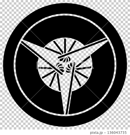 家紋です。丸に三つ扇といいます。 家紋です。丸に三つ扇といいます。 136043735