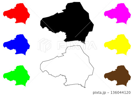 Tabuk city (Cordillera Region, Republic of the Philippines, ROP) map vector illustration, scribble sketch Tabuk map 136044120