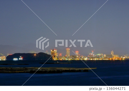 江田島 (切串港)から広島市街の夜景を望む 江田島 (切串港)から広島市街の夜景を望む 136044271