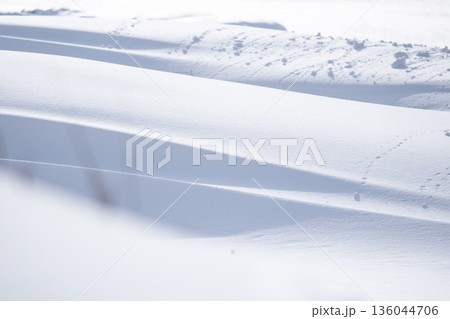鳥取砂丘の雪景色 鳥取砂丘の雪景色 136044706