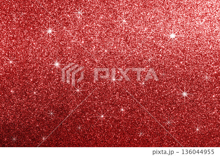 Red glitter background with bright sparkle and starry glow for festive luxury holiday imagery Red glitter background with bright sparkle and starry glow for festive luxury holiday imagery 136044955