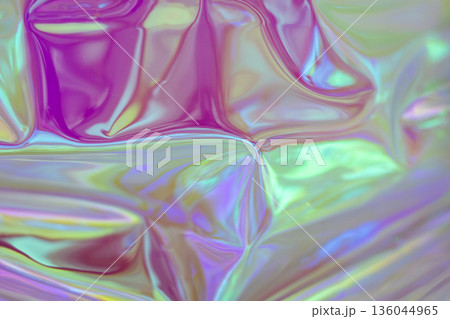 Iridescent abstract background with holographic gradient and reflective, vibrant colors for design projects Iridescent abstract background with holographic gradient and reflective, vibrant colors for design projects 136044965