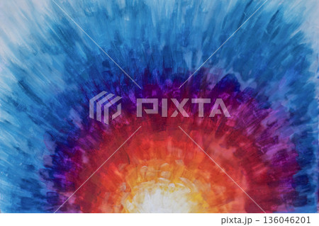 Abstract vibrant artwork with vivid colors illustrating a sense of energy and creativity 136046201