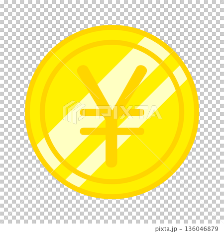 円硬貨のイラスト 136046879