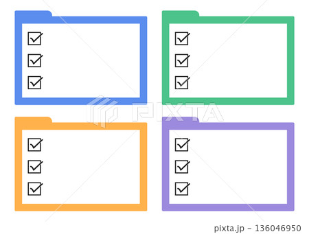 大きなチェックマーク付きインデックスカードのフラット素材|チェックリスト,カード,ベクター 大きなチェックマーク付きインデックスカードのフラット素材|チェックリスト,カード,ベクター 136046950