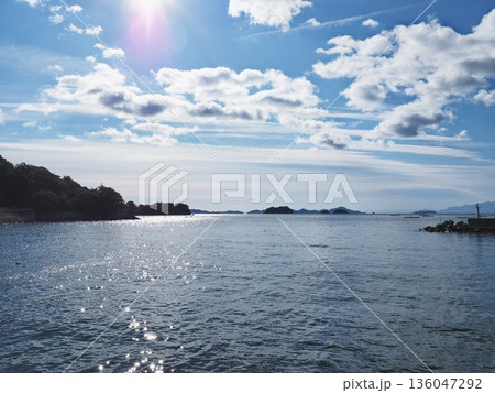 2026年元日の室津漁港から見る播磨灘 136047292