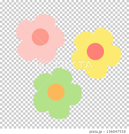 Colorful flower illustration set Colorful flower illustration set 136047558