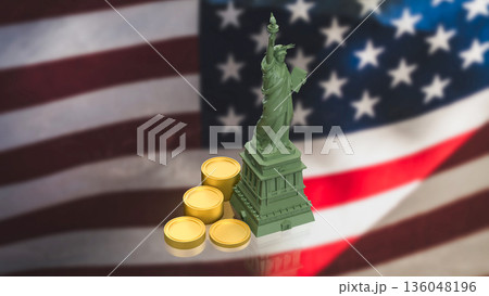 United States Freedom And Financial Growth Concept Background 3d render. United States Freedom And Financial Growth Concept Background 3d render. 136048196