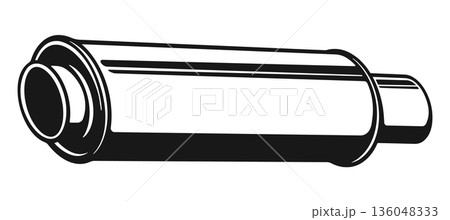 Car muffler, without background 136048333