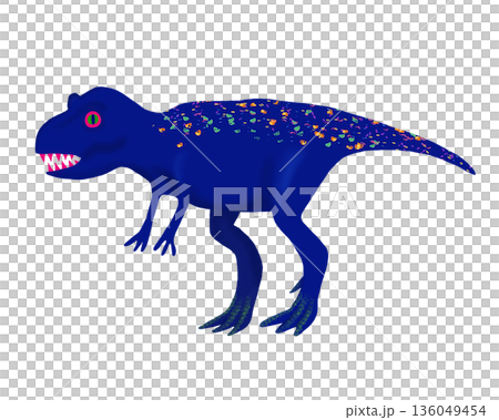 Image of Tyrannosaurus, blue and colorful dinosaur illustration, clip art, illustration, png Image of Tyrannosaurus, blue and colorful dinosaur illustration, clip art, illustration, png 136049454