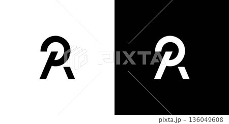 Modern and unique letter PA initials logo design 136049608
