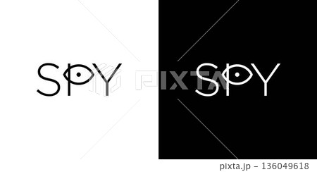 Modern and unique spy logo design 136049618