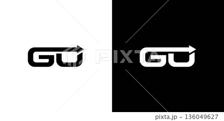 strong and modern the Go logo design 136049627