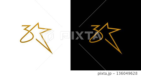 The 3 star logo design is modern and unique The 3 star logo design is modern and unique 136049628