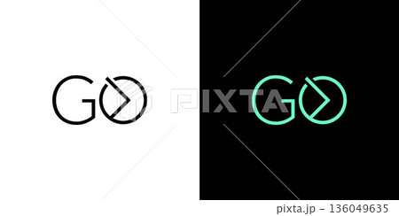 The Go logo design is clean and modern The Go logo design is clean and modern 136049635