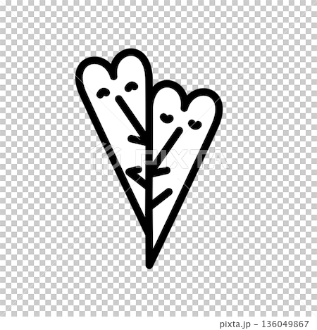 Simple and cute heart illustration Simple and cute heart illustration 136049867