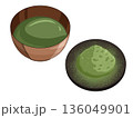 シンプルな抹茶のイラスト 136049901