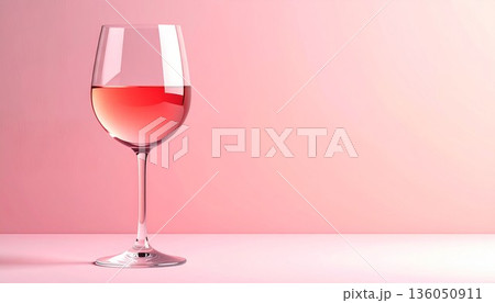 お洒落なワイングラスのイメージ画像 136050911