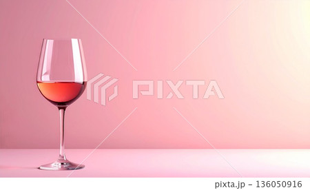 お洒落なワイングラスのイメージ画像 136050916