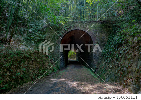 旧船木鉄道 大棚トンネルの風景（宇部市） 136051111