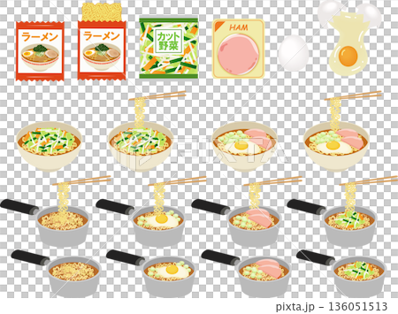 Instant ramen set 136051513