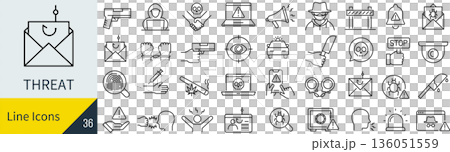 Threat Icon Set 136051559