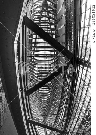 交錯する構造線が描く巨大建築空間 136051612