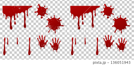 恐怖般的血跡和手印 136051943