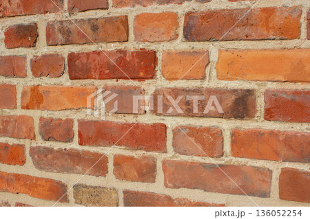 Old red brick wall texture background 136052254