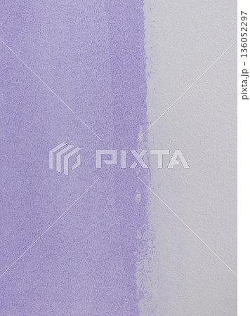 Blue paint swatch on white wall 136052297