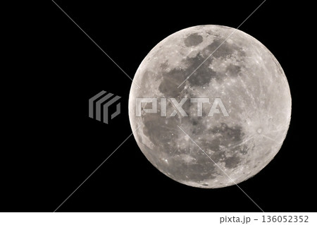 月　満月  SNOW MOON アルテミス計画　Artemis program 136052352