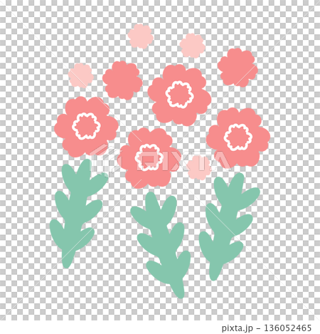 Pink spring flower illustration 136052465