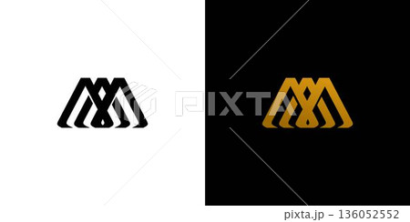 Modern and luxury MA initials logo design Modern and luxury MA initials logo design 136052552
