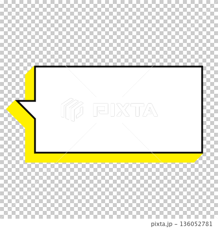 シンプルな吹き出しのイラスト 横長 四角 シンプルな吹き出しのイラスト 横長 四角 136052781