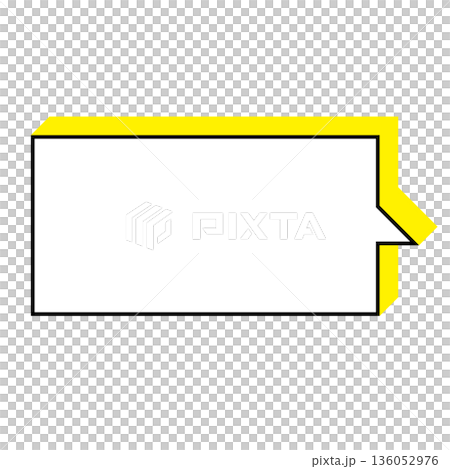 Simple speech bubble illustration, horizontal, square 136052976