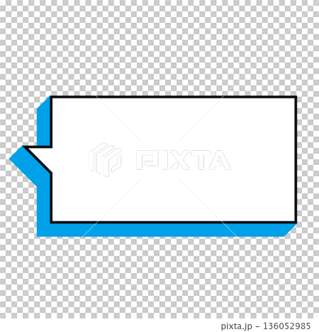 Simple speech bubble illustration, horizontal, square 136052985