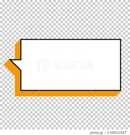 シンプルな吹き出しのイラスト 横長 四角 シンプルな吹き出しのイラスト 横長 四角 136052987