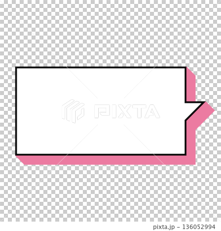 Simple speech bubble illustration, horizontal, square 136052994