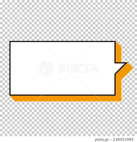 シンプルな吹き出しのイラスト 横長 四角 シンプルな吹き出しのイラスト 横長 四角 136052995