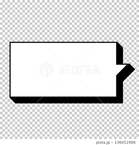 Simple speech bubble illustration, horizontal, square Simple speech bubble illustration, horizontal, square 136052998
