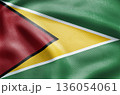 Guyana national flag with green field and golden arrowhead 136054061